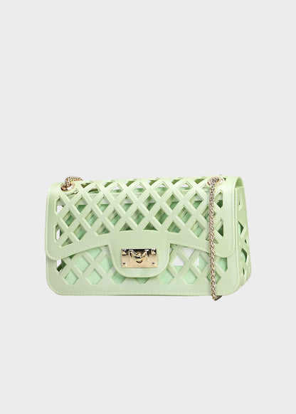 Borsa a tracolla Flat Basket con pochette interna