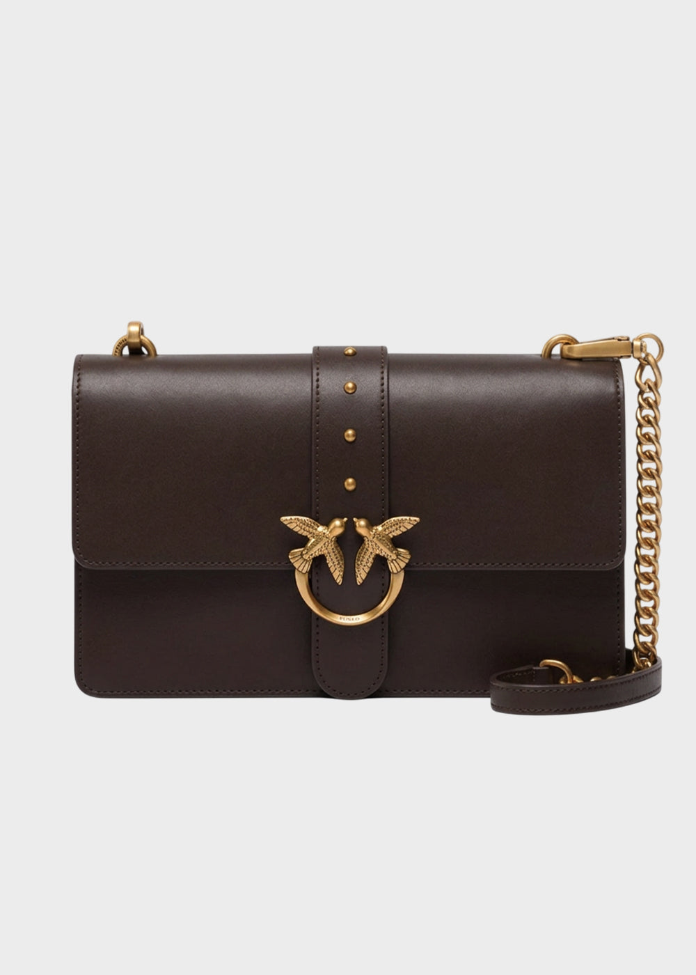 Borsa a tracolla media Love Bag One in pelle New Buckle