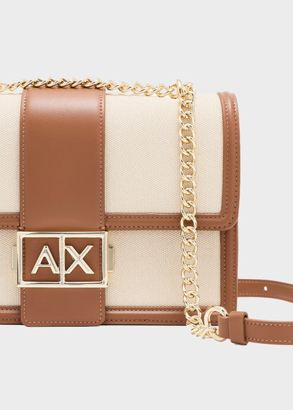 Borsa a tracolla con catena Jodie M in Canvas