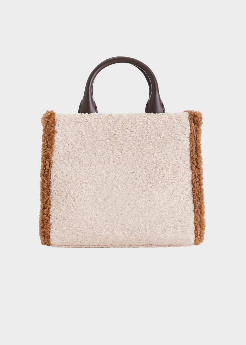Borsa a mano Mini Marge in effetto lana con tracolla e applicazione orsetto centrale Teddy-3