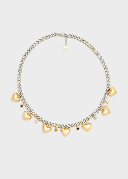 Collana Chain con cuori in acciaio inossidabile
