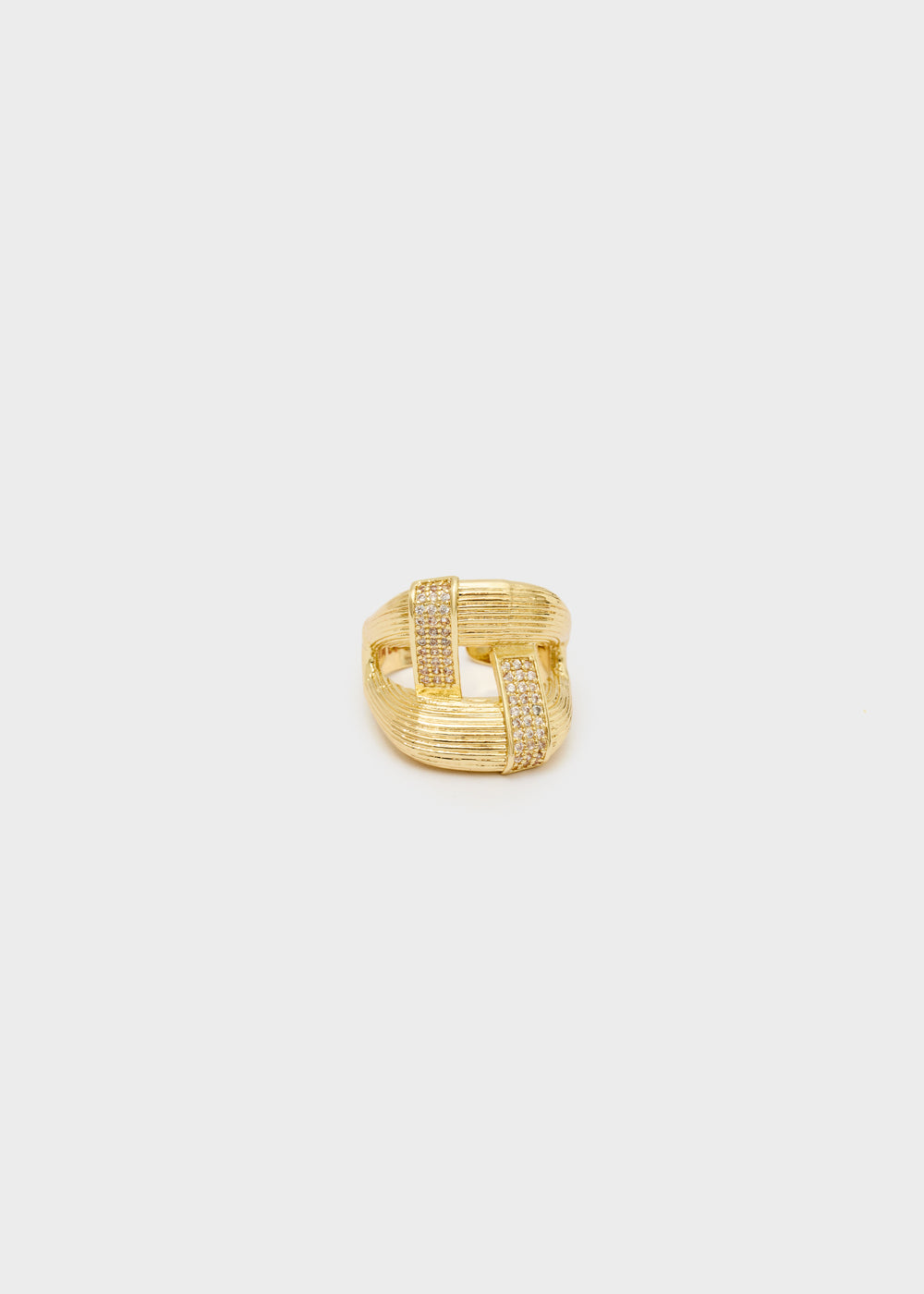 Braided striped ring