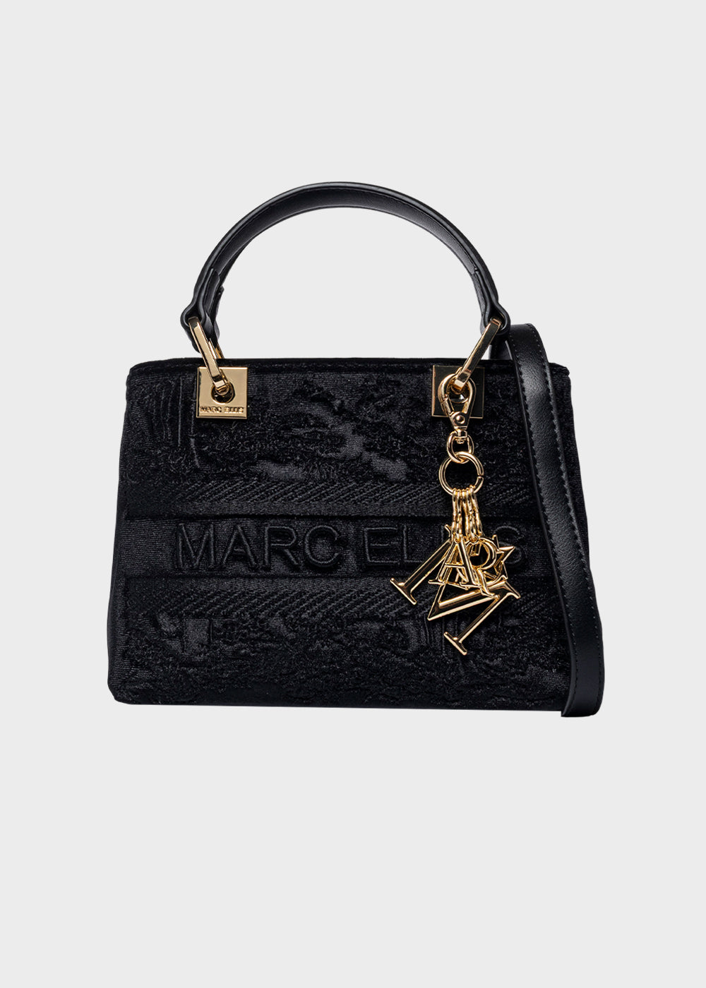 Borsa a mano Wendi S con tracolla, in effetto velluto-1