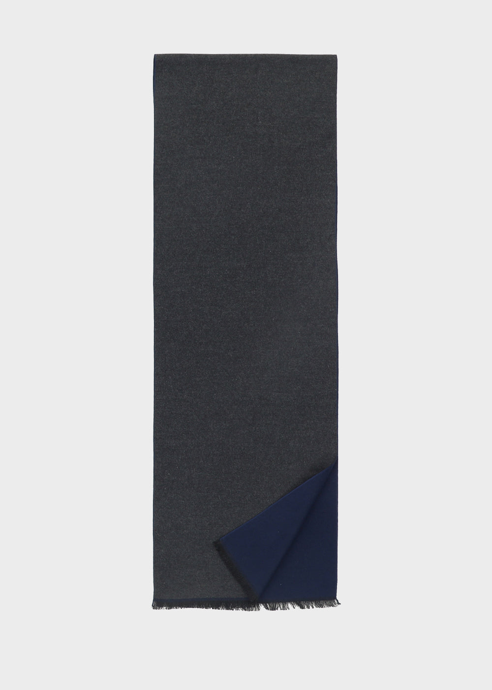 Sciarpa doppio colore grigio e blu
