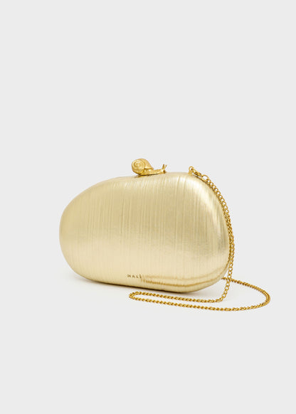 Clutch Zahra con chiusura Chiocciola e tracolla a catena