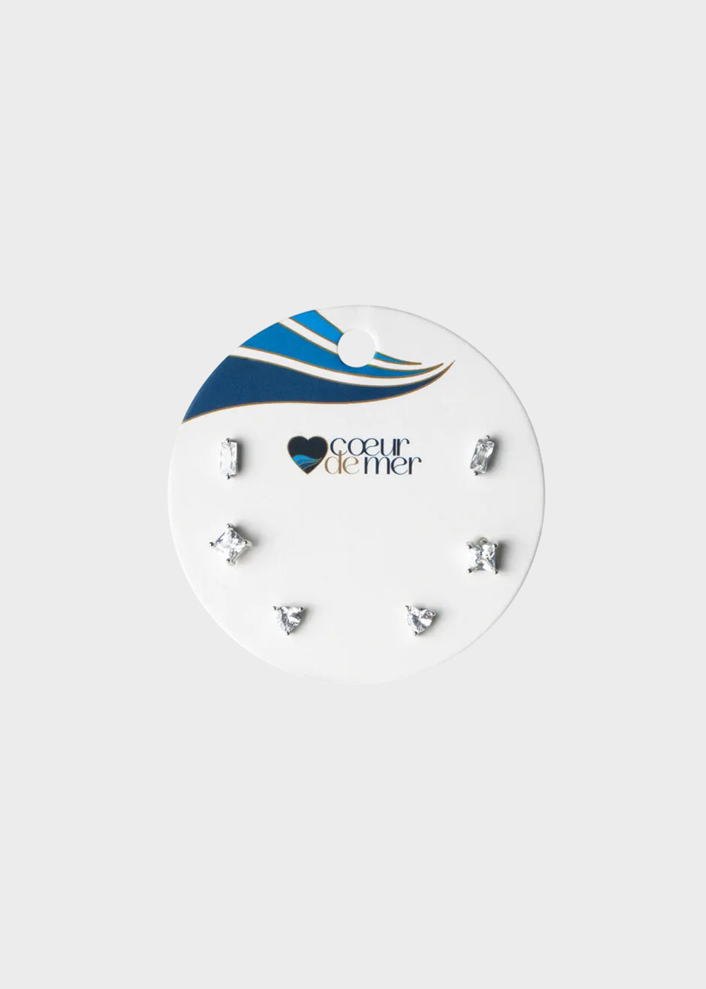 Orecchini in Metallo set da sei color argento con cristalli Abyss