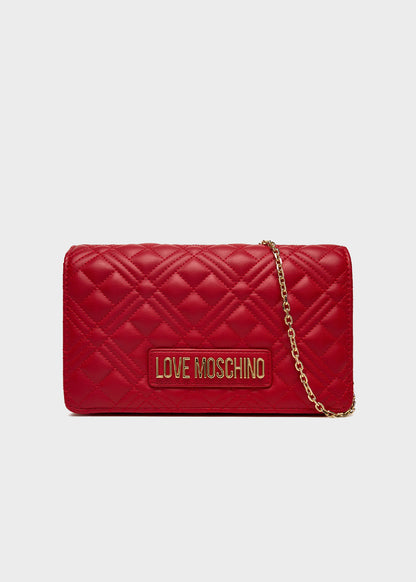 Borsa a tracolla con logo frontale