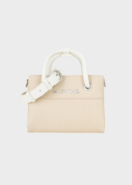 Borsetta a mano Alexia piccola con tracolla in pelle sintetica ad effetto tessuto