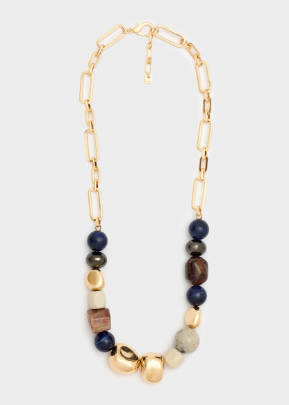 Collana lunga pepite in resina