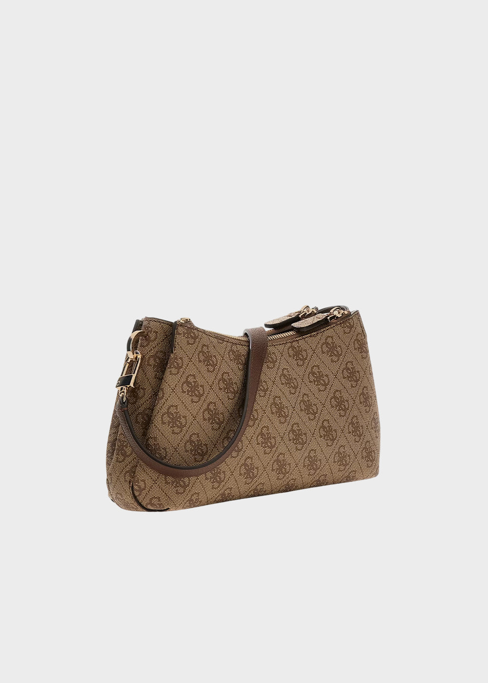 Borsa a spalla Noelle II Mini con doppia zip e logo all over-3