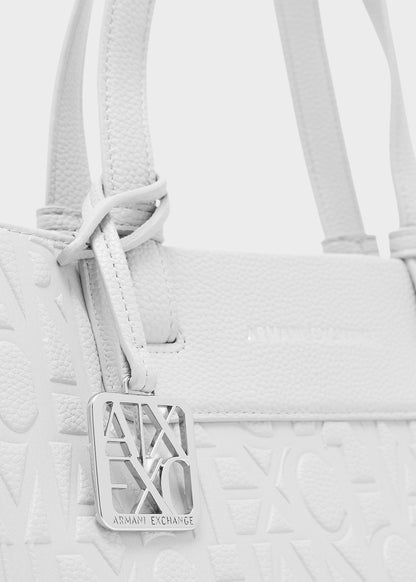 Borsa shopping Liz Pebble M con logo all over