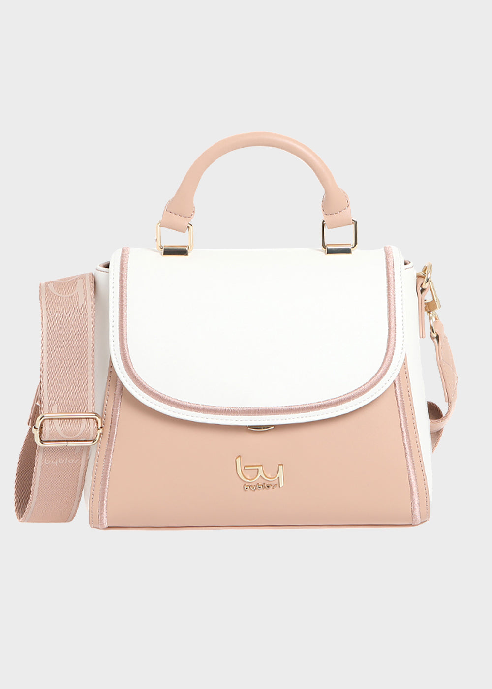 Orion handbag with shoulder strap and flap