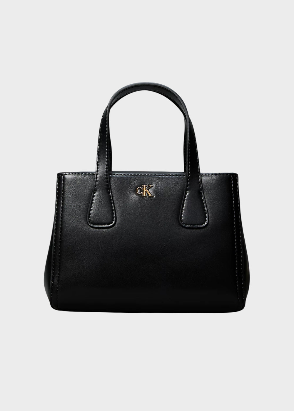 Borsa a mano con tracolla e logo metallico