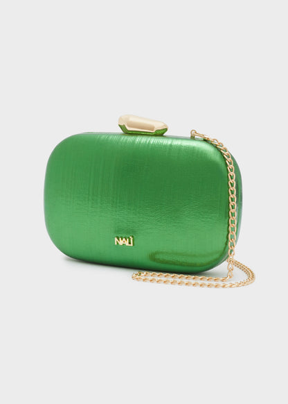 GIADA METALLIC GREEN CLUTCH