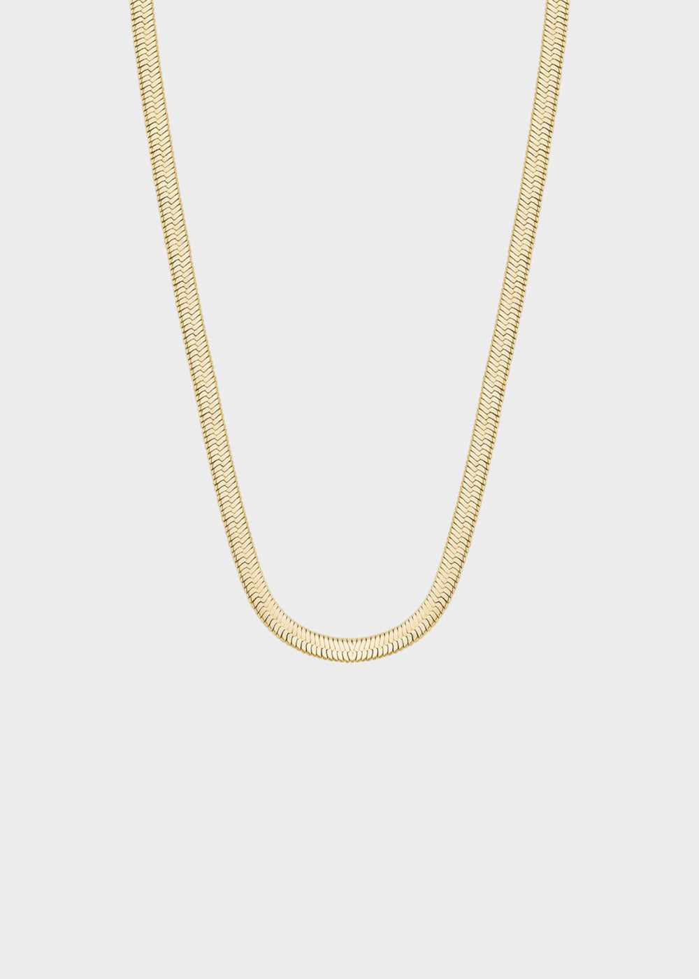 Collana girocollo Chunky catena spina di pesce in acciaio con finitura pvd oro 14K