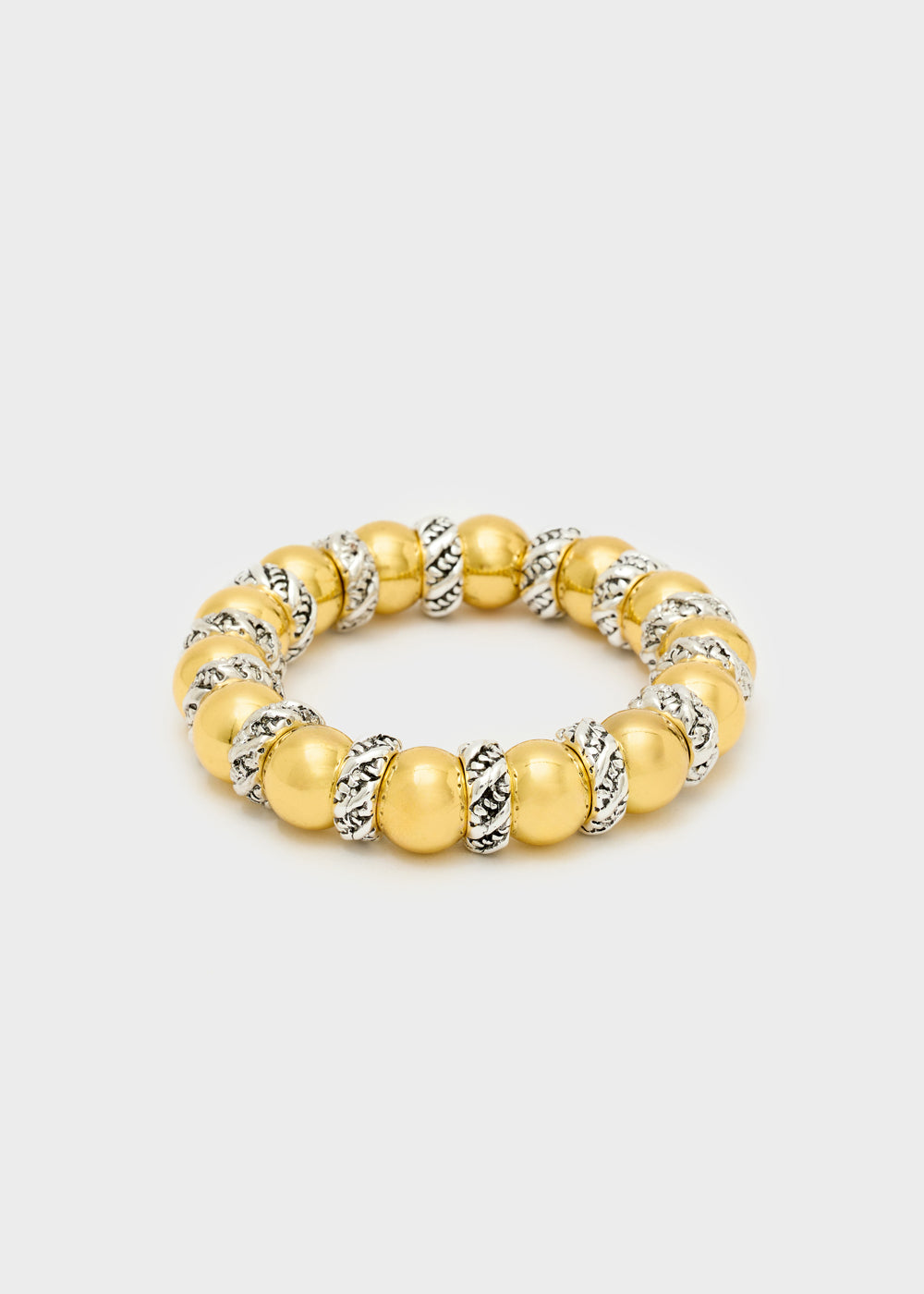 Bracciale elastico sfere ed elementi mix