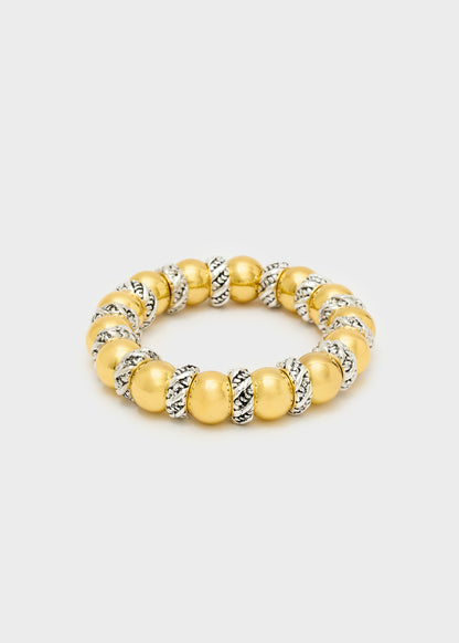 Bracciale elastico sfere ed elementi mix