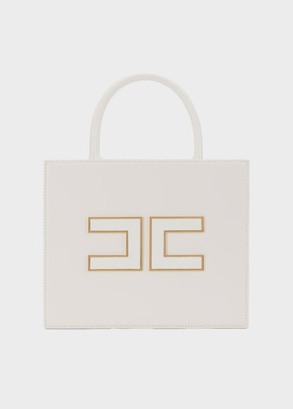 Medium handbag with shoulder strap and logo