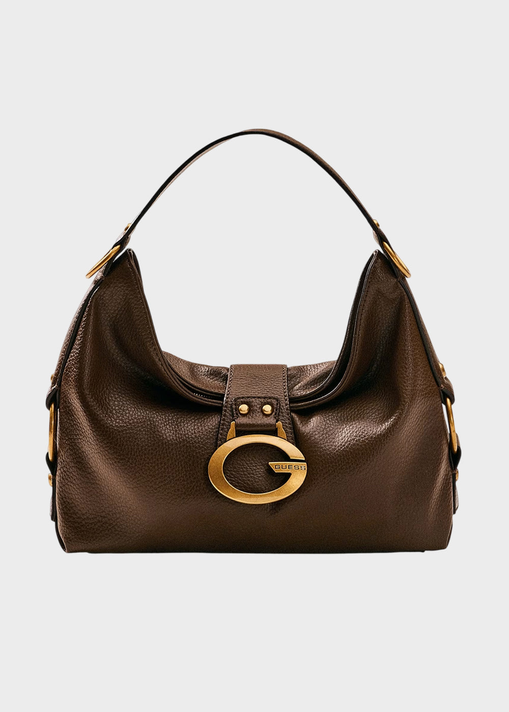 Borsa a spalla Camden con logo metallico