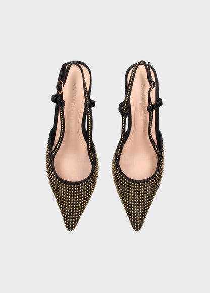 Décolleté in pelle con tacco 6.5 cm