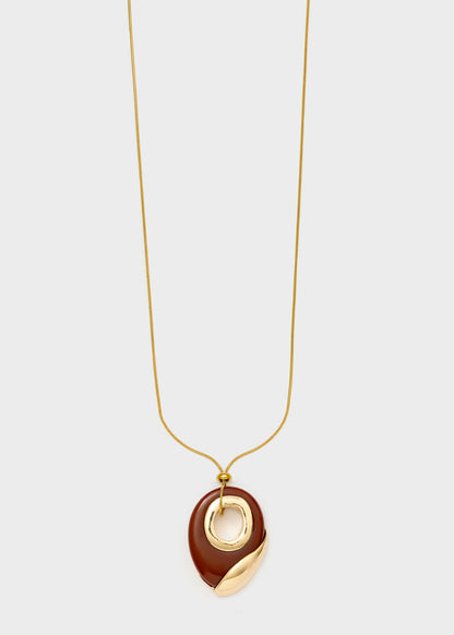 Collana Luna regolabile bordeaux