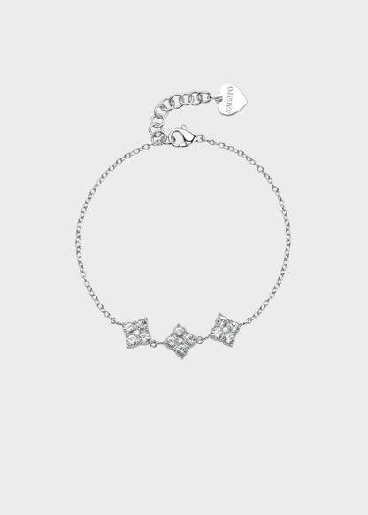 Bracciale Gleam in acciaio con cristalli centrali