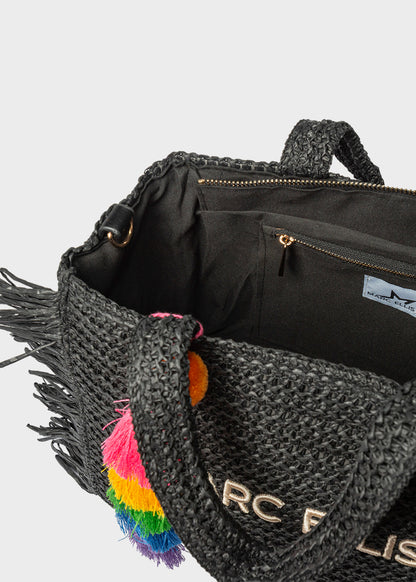 Borsa da Mare Buby S.Claire M in effetto rafia, con tracolla