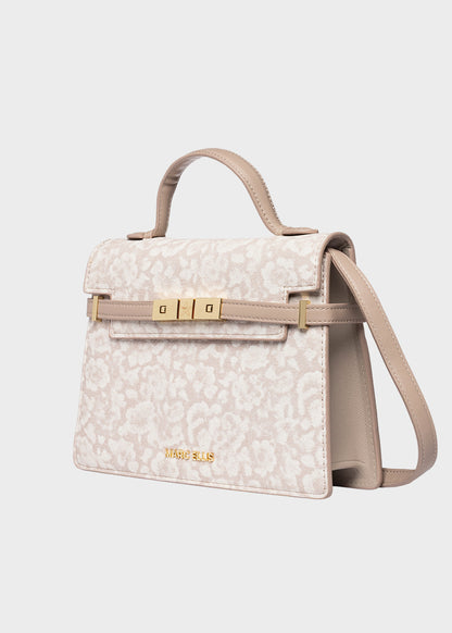 Borsa a mano con tracolla Around M in effetto tessuto