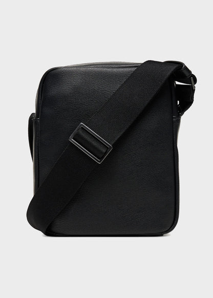 Textured zip-up reporter bag