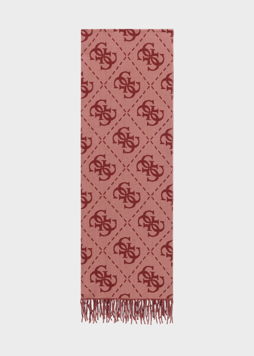 Sciarpa con logo all over e frange (70 x 190 cm)