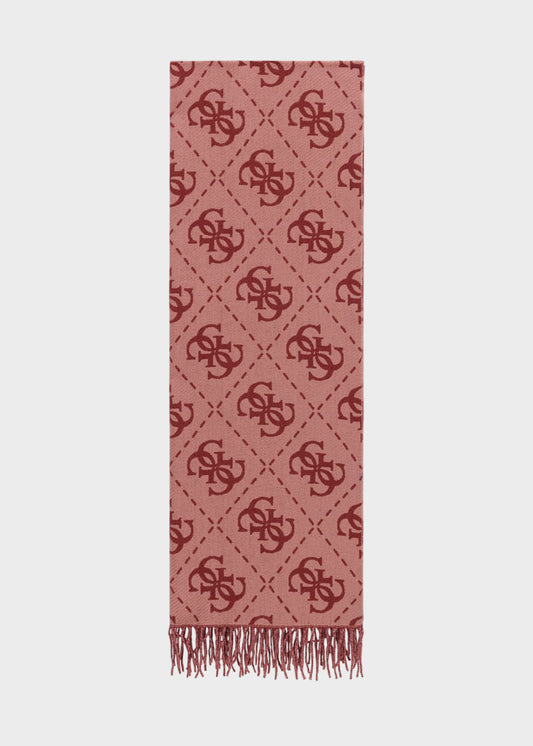 Sciarpa con logo all over e frange (70 x 190 cm)