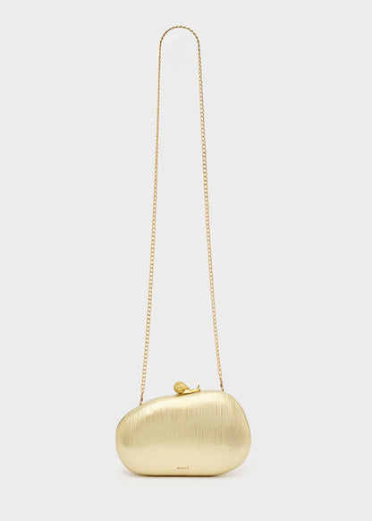 Clutch Zahra con chiusura Chiocciola e tracolla a catena