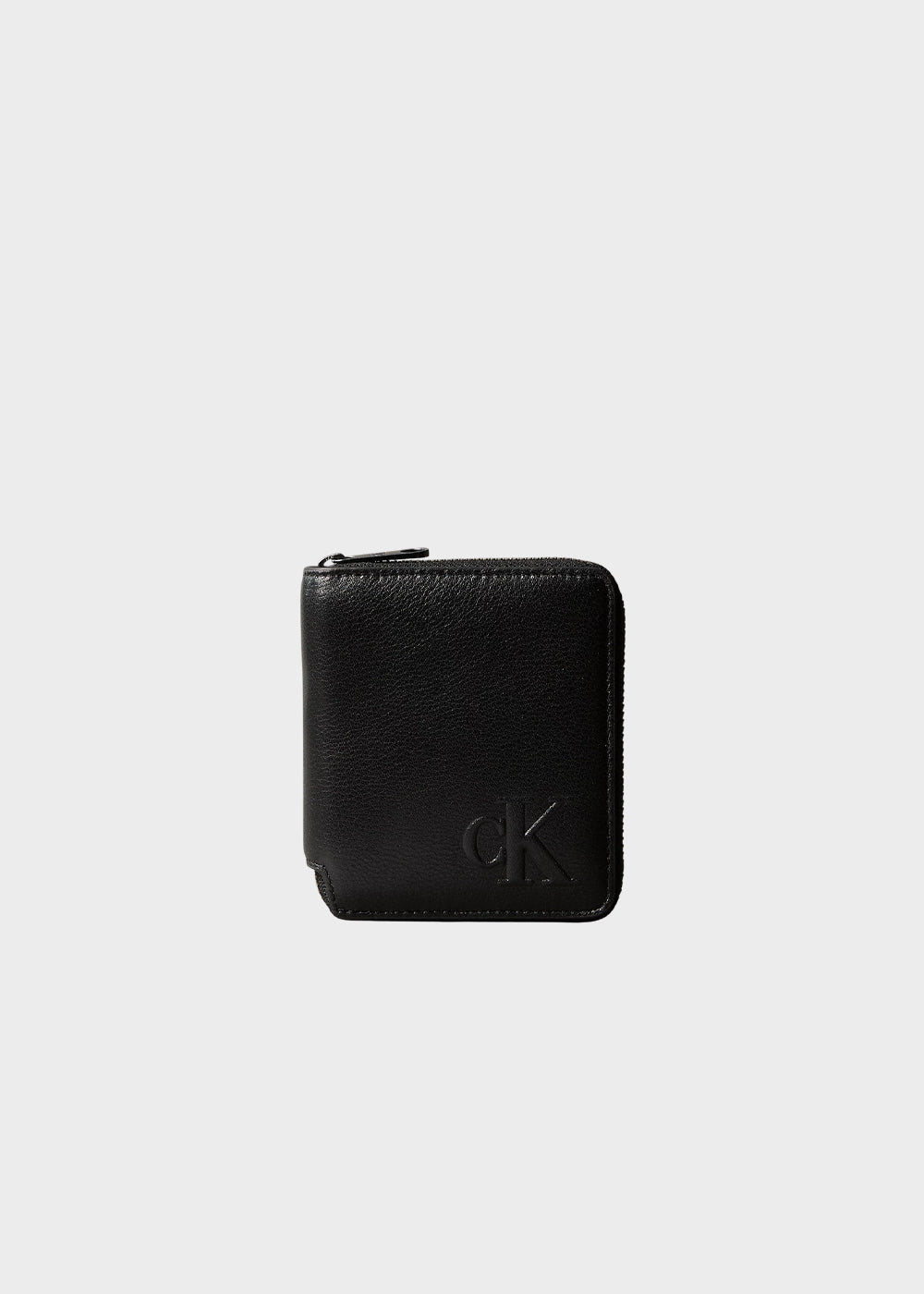 Portafoglio con zip e logo