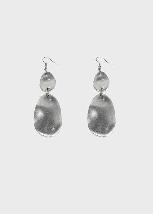 Hammered Oval Earrings