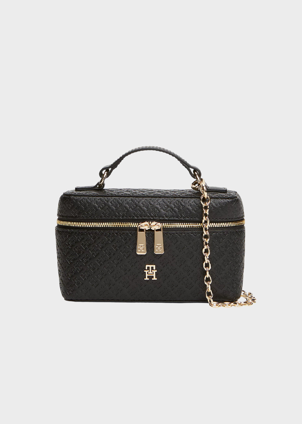 Borsa a mano piccola Icon Chain Vanity con catena e logo all over-1