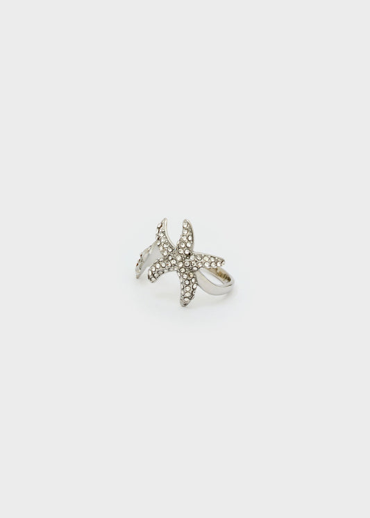 Anello in acciaio regolabile Stelle Marine