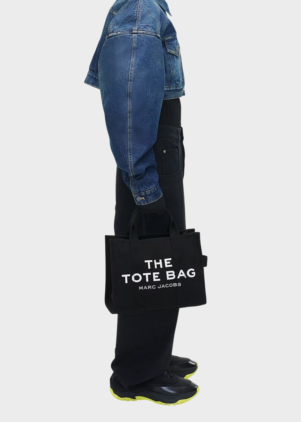 Borsa a mano "The Tote Bag" media con tracolla, in tessuto-3