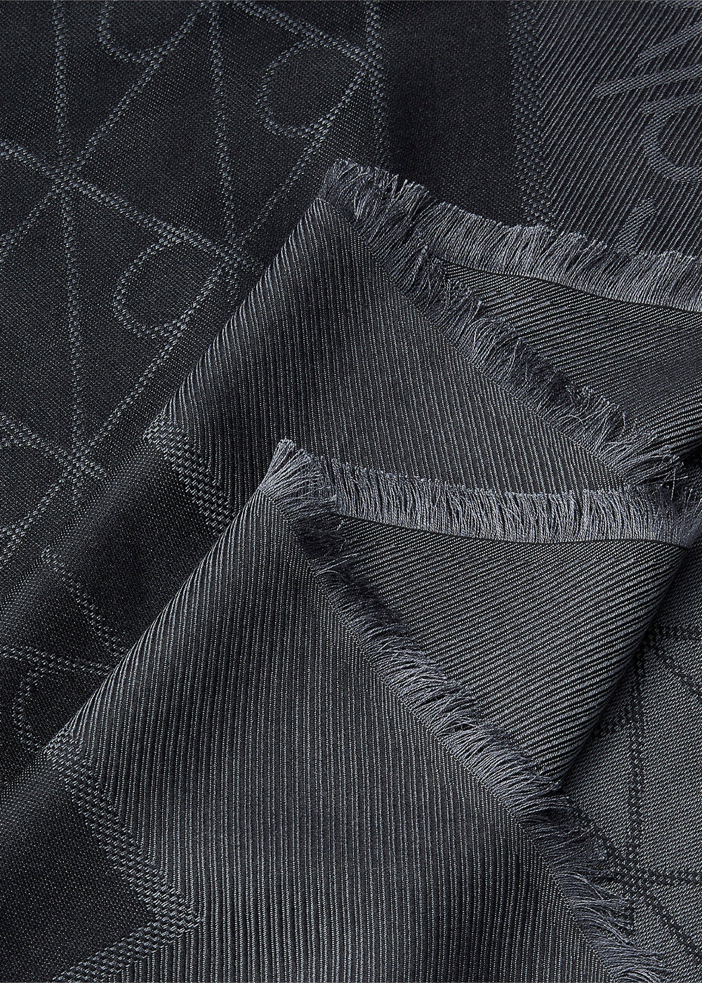 Sciarpa morbida con logo tono su tono