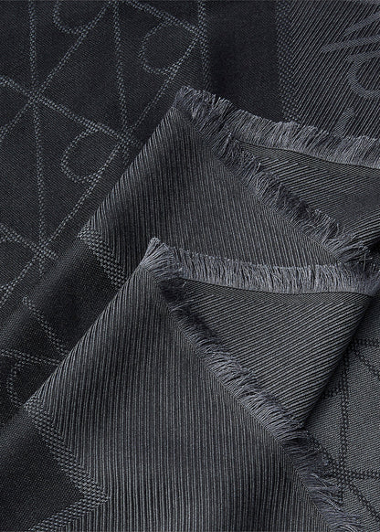 Sciarpa morbida con logo tono su tono