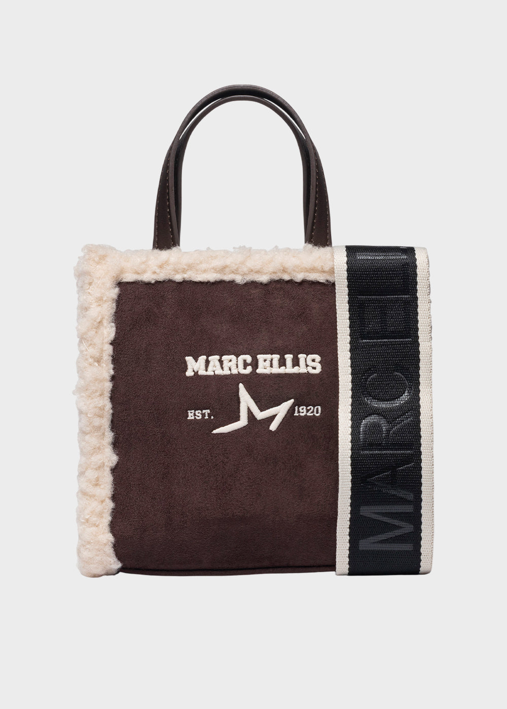 Borsa a mano Buby Buckskin S con dettagli effetto lana e  tracolla