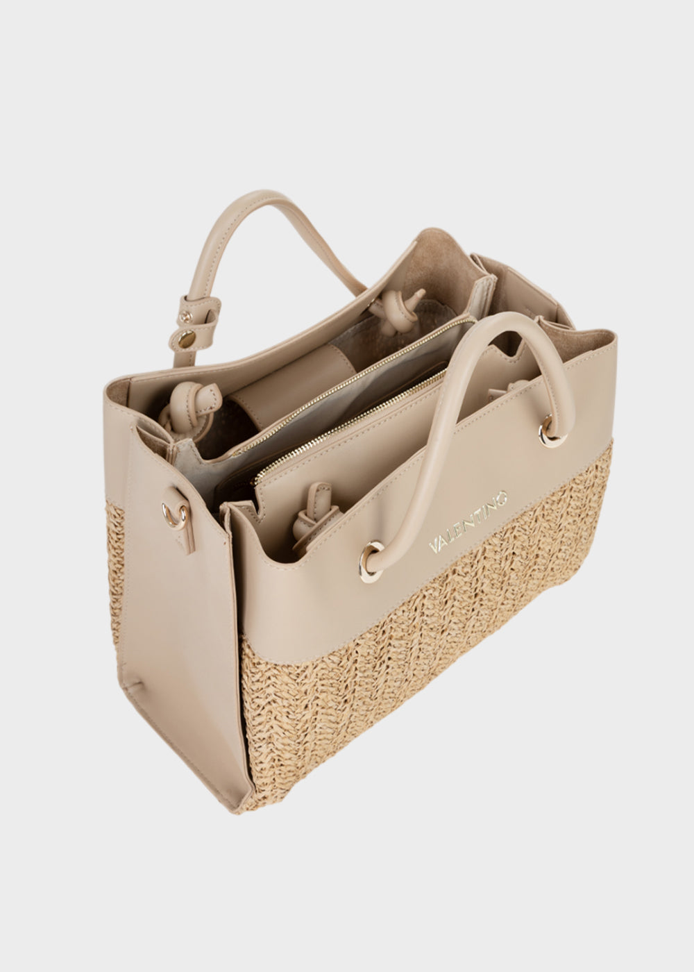 Borsa a mano Alexia Summer con tracolla, in effetto paglia-5