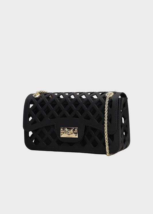 Borsa a tracolla Flat Basket con pochette interna