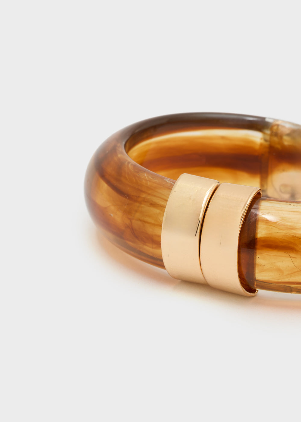 Bracciale Michi dettaglio oro in resina nocciola