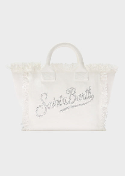 Borsa da mare media Colette Strass con tracolla, in canvas