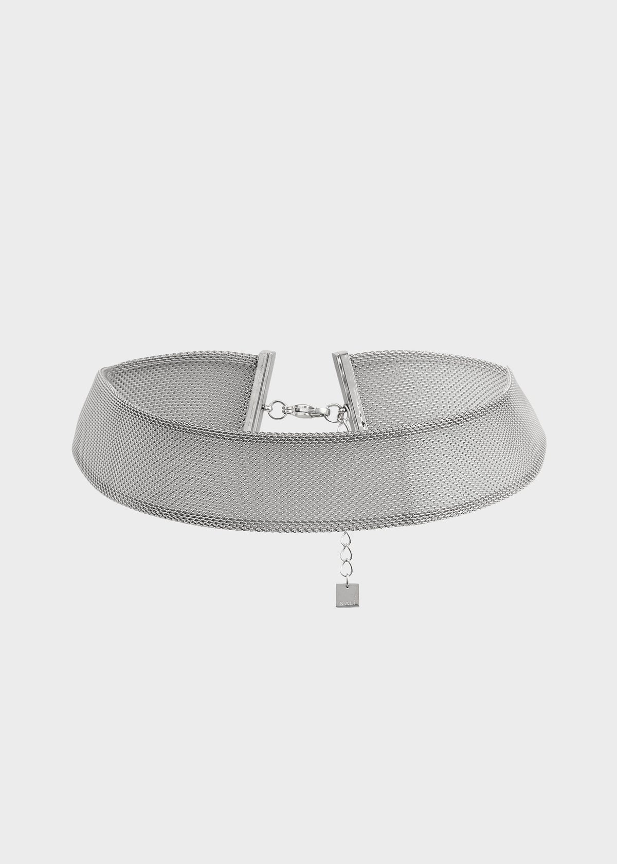 Collana choker in mesh in acciaio inossidabile