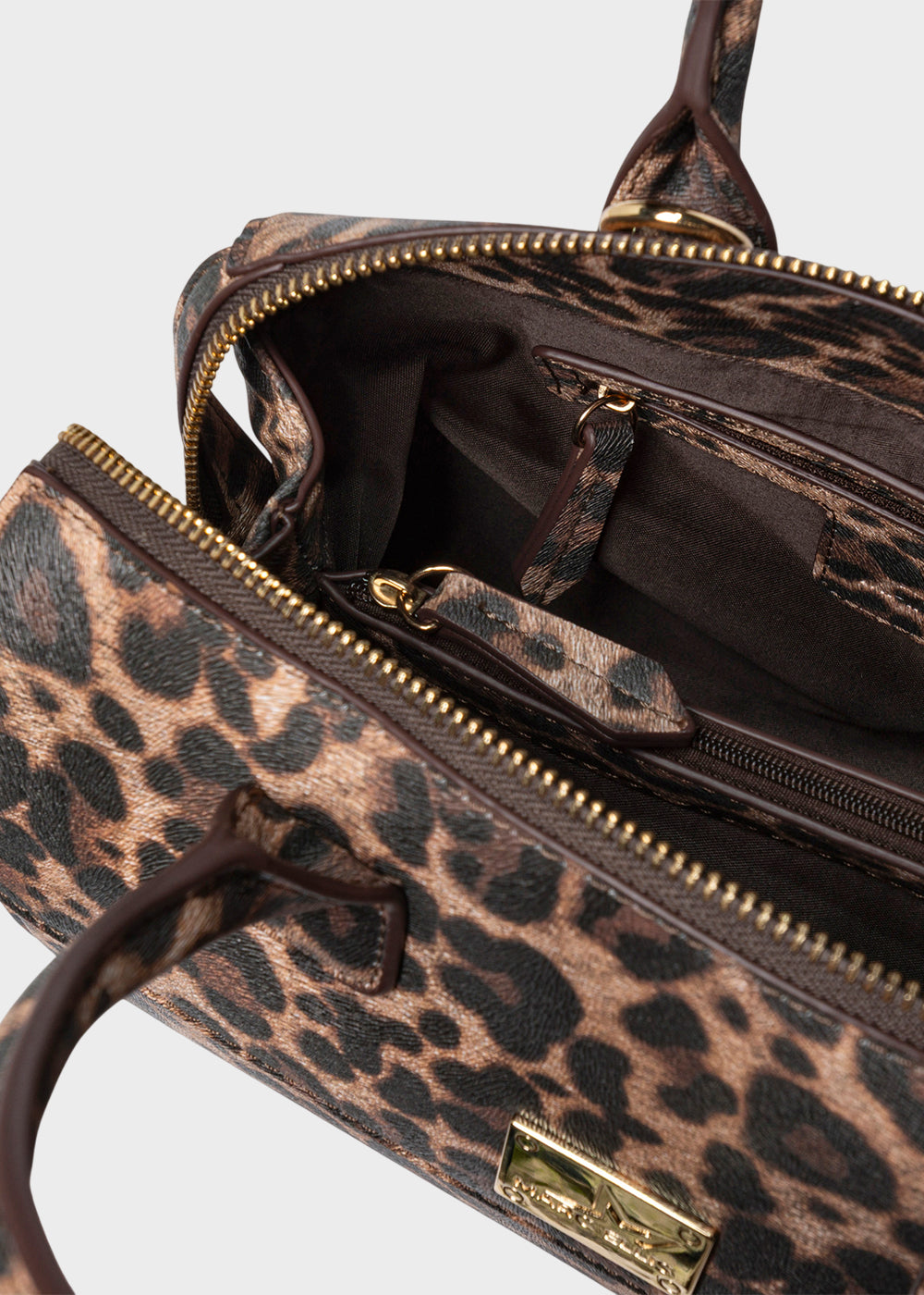 Borsa a mano Alysa Leopard con tracolla-4