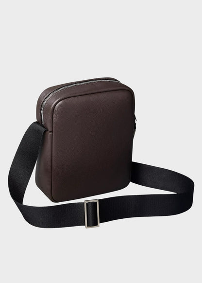 Borsello reporter micro martellato con zip
