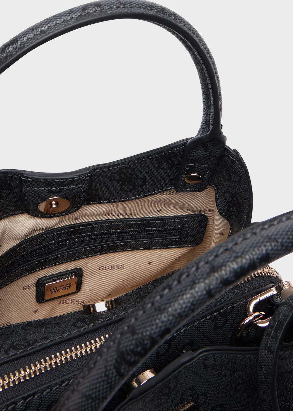Borsa a mano Lorella Logo con tracolla e charm con logo all over-5