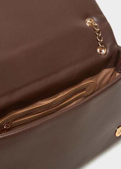 Borsa da spalla con logo frontale