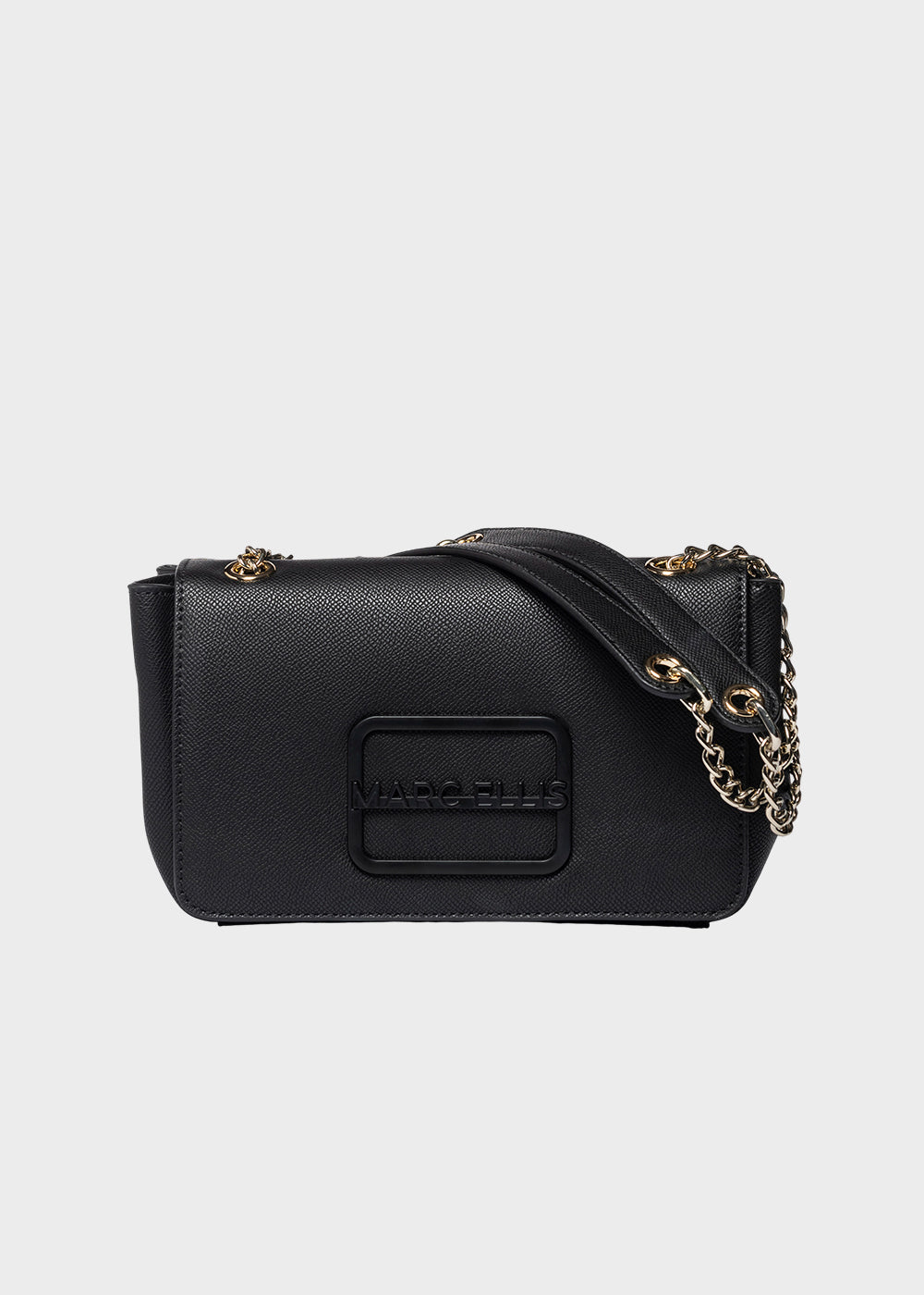 Borsa a tracolla Victoria M GR con pattina e logo metallico